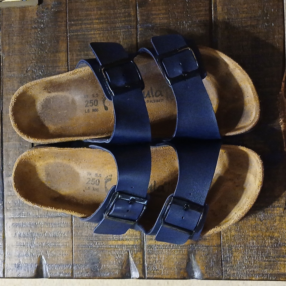 Betula Birkenstock Navy Sandals